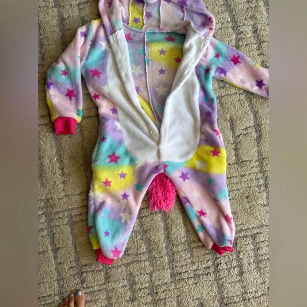 Colorful Unicorn Hooded Kids Footie